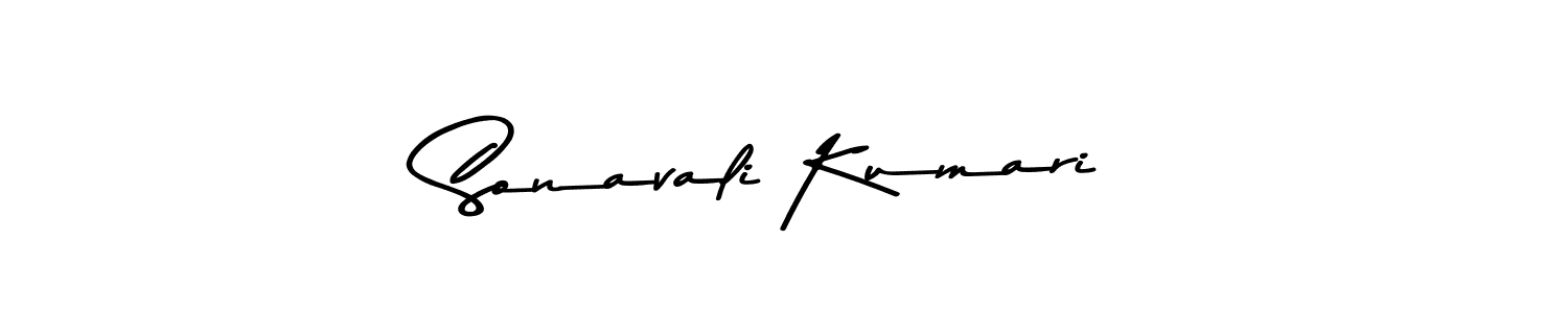 How to make Sonavali Kumari name signature. Use Asem Kandis PERSONAL USE style for creating short signs online. This is the latest handwritten sign. Sonavali Kumari signature style 9 images and pictures png