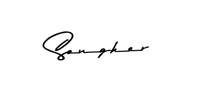 Songher stylish signature style. Best Handwritten Sign (Asem Kandis PERSONAL USE) for my name. Handwritten Signature Collection Ideas for my name Songher. Songher signature style 9 images and pictures png