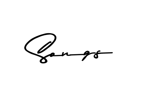 Create a beautiful signature design for name Songs. With this signature (Asem Kandis PERSONAL USE) fonts, you can make a handwritten signature for free. Songs signature style 9 images and pictures png