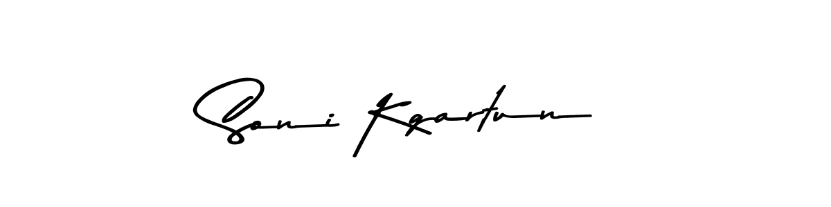 Make a beautiful signature design for name Soni Kgartun. With this signature (Asem Kandis PERSONAL USE) style, you can create a handwritten signature for free. Soni Kgartun signature style 9 images and pictures png