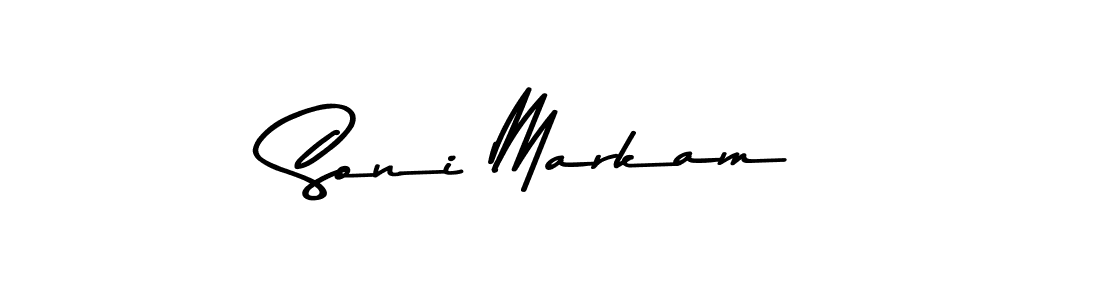 This is the best signature style for the Soni Markam name. Also you like these signature font (Asem Kandis PERSONAL USE). Mix name signature. Soni Markam signature style 9 images and pictures png