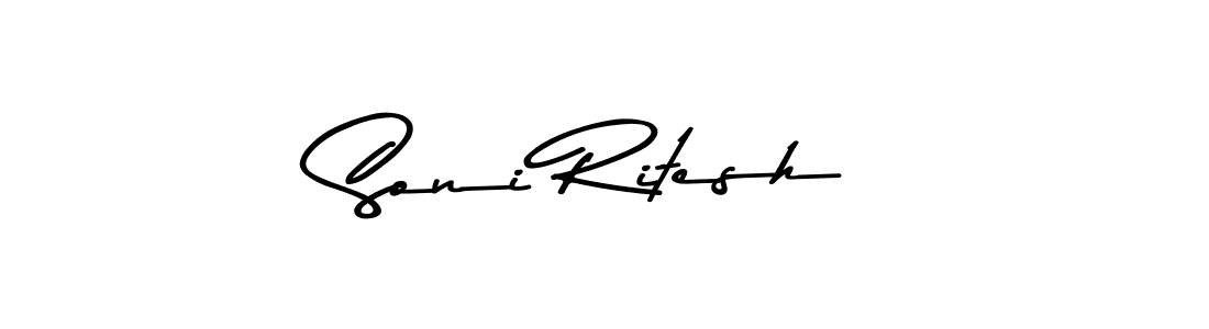 Design your own signature with our free online signature maker. With this signature software, you can create a handwritten (Asem Kandis PERSONAL USE) signature for name Soni Ritesh. Soni Ritesh signature style 9 images and pictures png