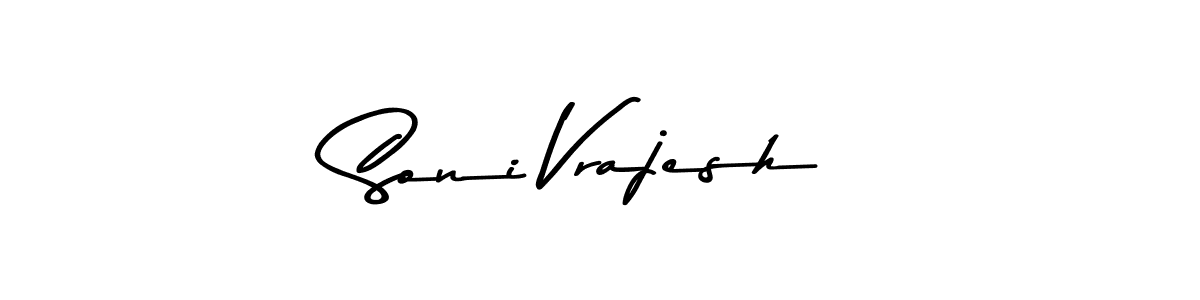 How to make Soni Vrajesh signature? Asem Kandis PERSONAL USE is a professional autograph style. Create handwritten signature for Soni Vrajesh name. Soni Vrajesh signature style 9 images and pictures png