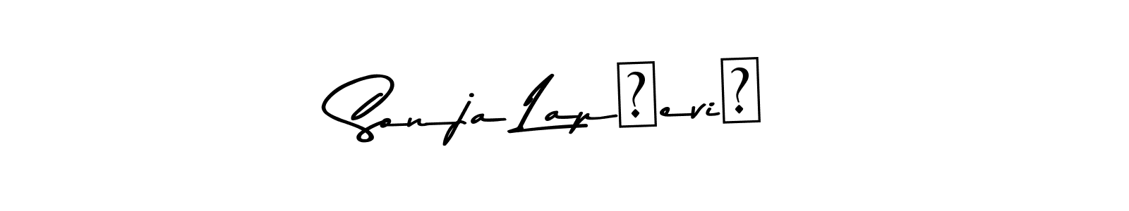 How to make Sonja Lapčević name signature. Use Asem Kandis PERSONAL USE style for creating short signs online. This is the latest handwritten sign. Sonja Lapčević signature style 9 images and pictures png