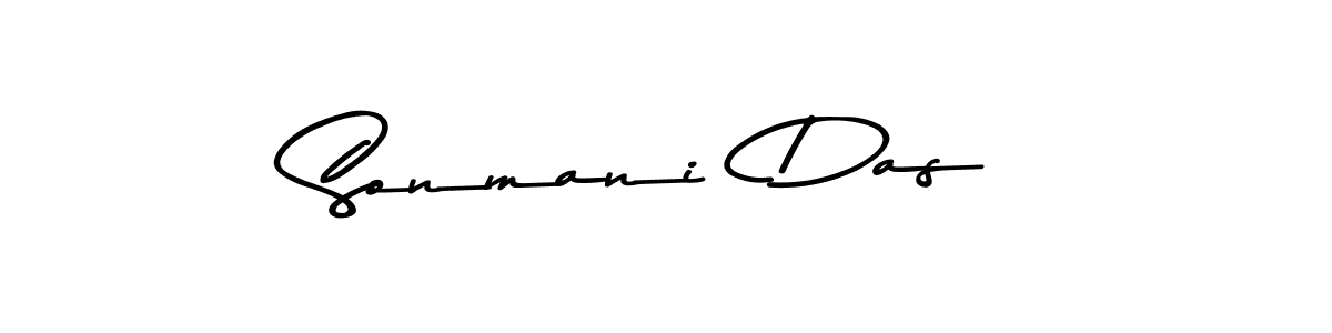 The best way (Asem Kandis PERSONAL USE) to make a short signature is to pick only two or three words in your name. The name Sonmani  Das include a total of six letters. For converting this name. Sonmani  Das signature style 9 images and pictures png