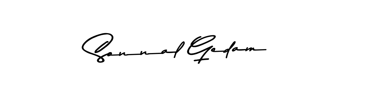It looks lik you need a new signature style for name Sonnal Gedam. Design unique handwritten (Asem Kandis PERSONAL USE) signature with our free signature maker in just a few clicks. Sonnal Gedam signature style 9 images and pictures png