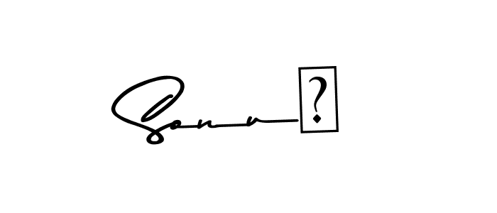 How to make Sonu✨ name signature. Use Asem Kandis PERSONAL USE style for creating short signs online. This is the latest handwritten sign. Sonu✨ signature style 9 images and pictures png