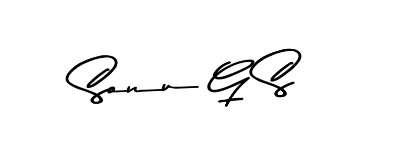 Make a beautiful signature design for name Sonu G S. With this signature (Asem Kandis PERSONAL USE) style, you can create a handwritten signature for free. Sonu G S signature style 9 images and pictures png