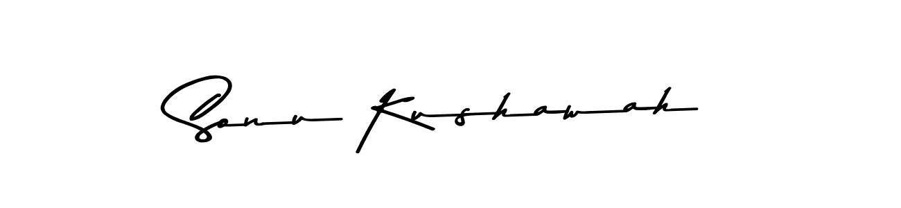 How to make Sonu Kushawah name signature. Use Asem Kandis PERSONAL USE style for creating short signs online. This is the latest handwritten sign. Sonu Kushawah signature style 9 images and pictures png
