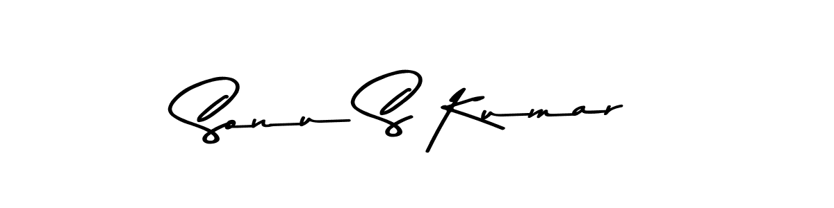 Create a beautiful signature design for name Sonu S Kumar. With this signature (Asem Kandis PERSONAL USE) fonts, you can make a handwritten signature for free. Sonu S Kumar signature style 9 images and pictures png