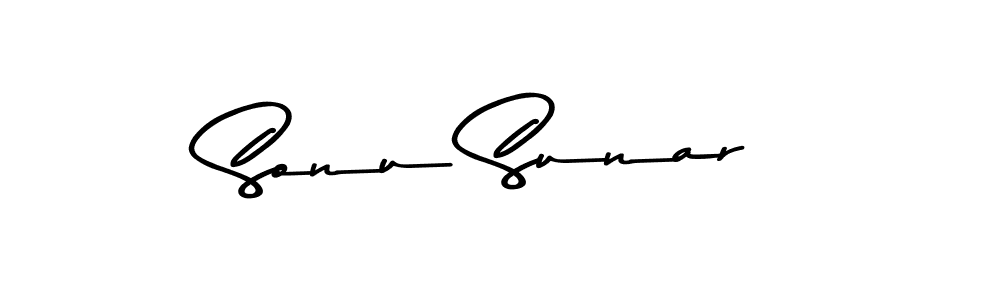 How to make Sonu Sunar name signature. Use Asem Kandis PERSONAL USE style for creating short signs online. This is the latest handwritten sign. Sonu Sunar signature style 9 images and pictures png