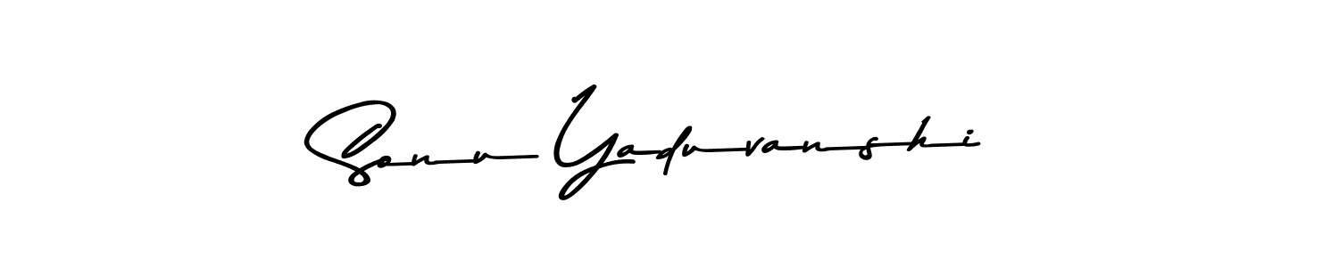 Design your own signature with our free online signature maker. With this signature software, you can create a handwritten (Asem Kandis PERSONAL USE) signature for name Sonu Yaduvanshi. Sonu Yaduvanshi signature style 9 images and pictures png
