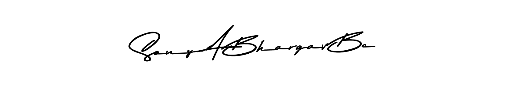 Create a beautiful signature design for name Sony A Bhargav Bc. With this signature (Asem Kandis PERSONAL USE) fonts, you can make a handwritten signature for free. Sony A Bhargav Bc signature style 9 images and pictures png