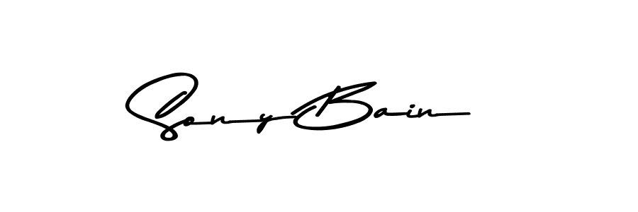 Design your own signature with our free online signature maker. With this signature software, you can create a handwritten (Asem Kandis PERSONAL USE) signature for name Sony Bain. Sony Bain signature style 9 images and pictures png