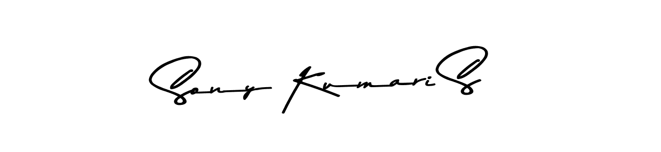 How to make Sony Kumari S name signature. Use Asem Kandis PERSONAL USE style for creating short signs online. This is the latest handwritten sign. Sony Kumari S signature style 9 images and pictures png