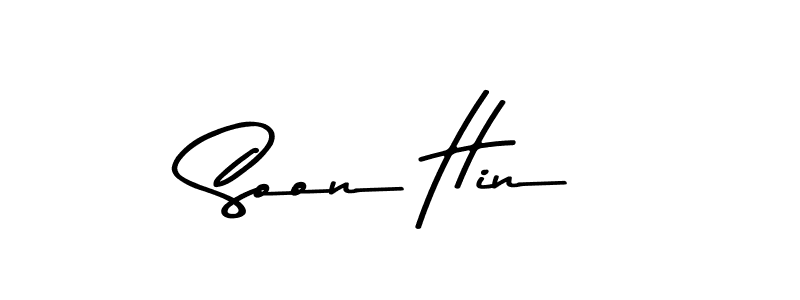 How to make Soon Hin name signature. Use Asem Kandis PERSONAL USE style for creating short signs online. This is the latest handwritten sign. Soon Hin signature style 9 images and pictures png
