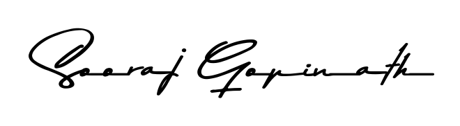 The Asem Kandis PERSONAL USE font transforms the name Sooraj Gopinath into an executive sign with sharp precision and distinguished character. Sooraj Gopinath signature style 9 images and pictures png