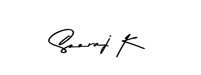 Make a beautiful signature design for name Sooraj K. With this signature (Asem Kandis PERSONAL USE) style, you can create a handwritten signature for free. Sooraj K signature style 9 images and pictures png