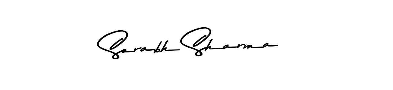 Make a beautiful signature design for name Sorabh Sharma. With this signature (Asem Kandis PERSONAL USE) style, you can create a handwritten signature for free. Sorabh Sharma signature style 9 images and pictures png