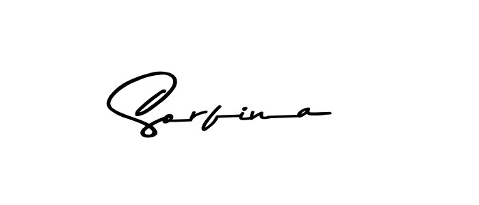 Create a beautiful signature design for name Sorfina. With this signature (Asem Kandis PERSONAL USE) fonts, you can make a handwritten signature for free. Sorfina signature style 9 images and pictures png