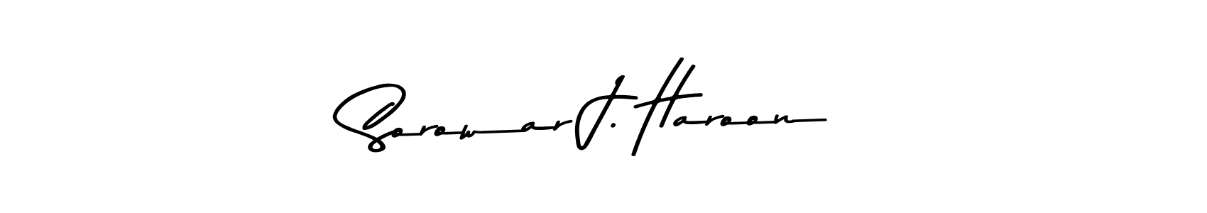 Make a beautiful signature design for name Sorowar J. Haroon. With this signature (Asem Kandis PERSONAL USE) style, you can create a handwritten signature for free. Sorowar J. Haroon signature style 9 images and pictures png