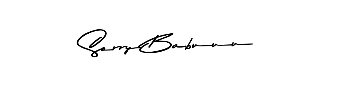 How to make Sorry Babuuu name signature. Use Asem Kandis PERSONAL USE style for creating short signs online. This is the latest handwritten sign. Sorry Babuuu signature style 9 images and pictures png