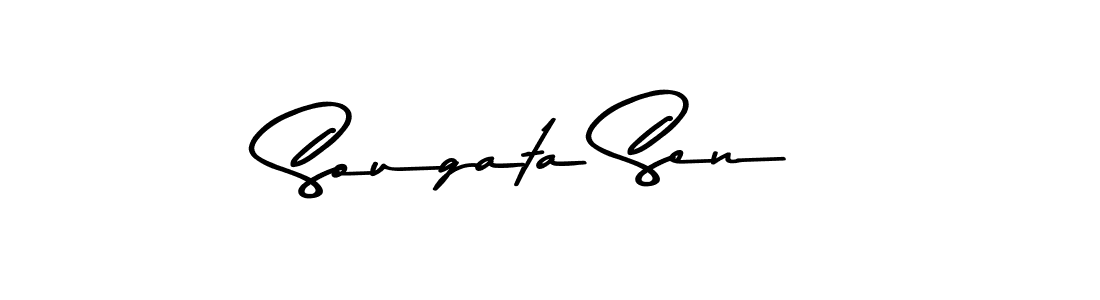 Make a beautiful signature design for name Sougata Sen. With this signature (Asem Kandis PERSONAL USE) style, you can create a handwritten signature for free. Sougata Sen signature style 9 images and pictures png