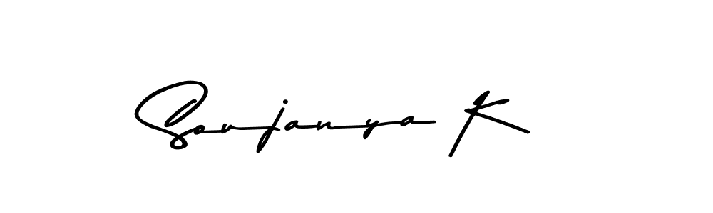 You should practise on your own different ways (Asem Kandis PERSONAL USE) to write your name (Soujanya K) in signature. don't let someone else do it for you. Soujanya K signature style 9 images and pictures png