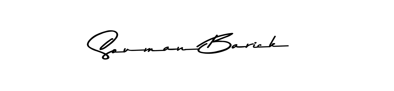 Use a signature maker to create a handwritten signature online. With this signature software, you can design (Asem Kandis PERSONAL USE) your own signature for name Souman Barick. Souman Barick signature style 9 images and pictures png