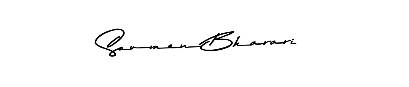 Design your own signature with our free online signature maker. With this signature software, you can create a handwritten (Asem Kandis PERSONAL USE) signature for name Soumen Bharari. Soumen Bharari signature style 9 images and pictures png