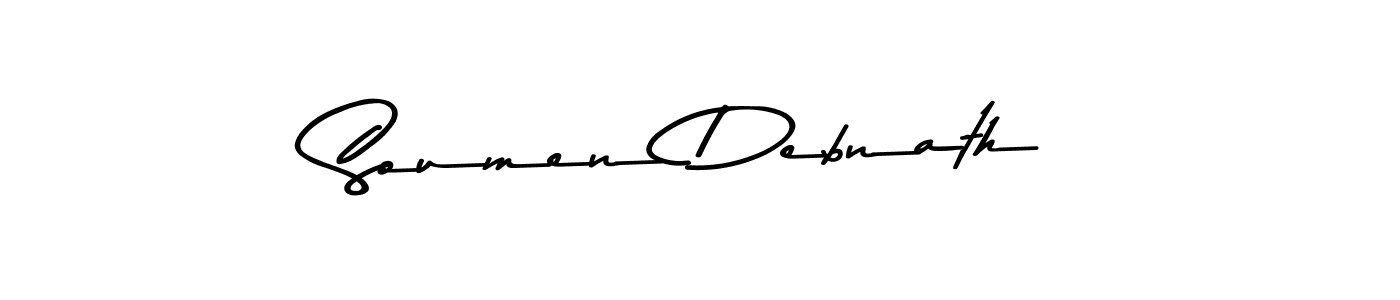 You should practise on your own different ways (Asem Kandis PERSONAL USE) to write your name (Soumen Debnath) in signature. don't let someone else do it for you. Soumen Debnath signature style 9 images and pictures png