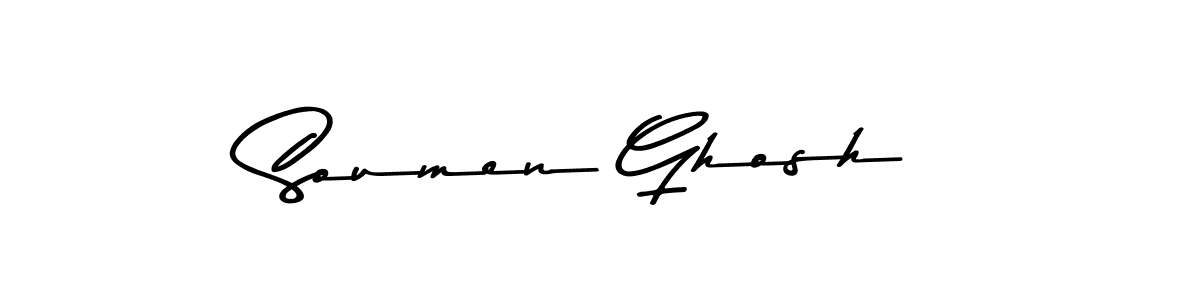 Design your own signature with our free online signature maker. With this signature software, you can create a handwritten (Asem Kandis PERSONAL USE) signature for name Soumen Ghosh. Soumen Ghosh signature style 9 images and pictures png