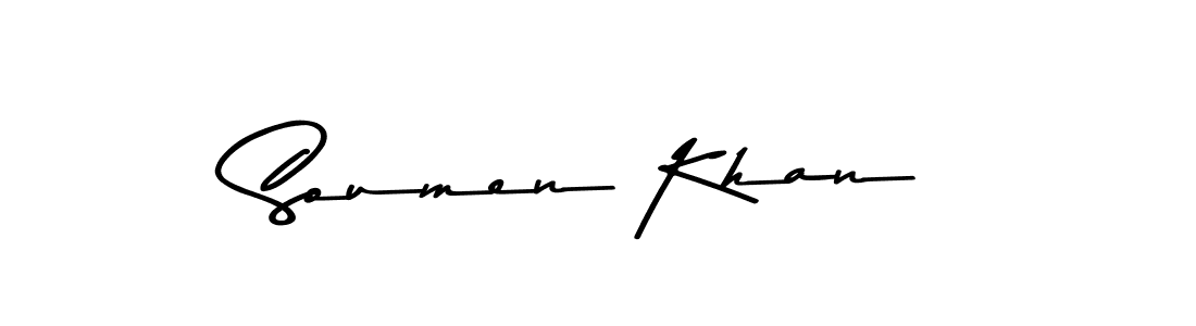 You should practise on your own different ways (Asem Kandis PERSONAL USE) to write your name (Soumen Khan) in signature. don't let someone else do it for you. Soumen Khan signature style 9 images and pictures png