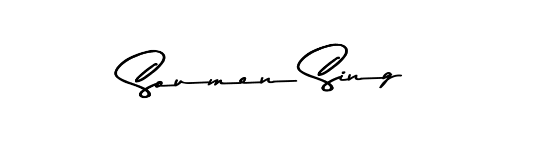 How to make Soumen Sing signature? Asem Kandis PERSONAL USE is a professional autograph style. Create handwritten signature for Soumen Sing name. Soumen Sing signature style 9 images and pictures png