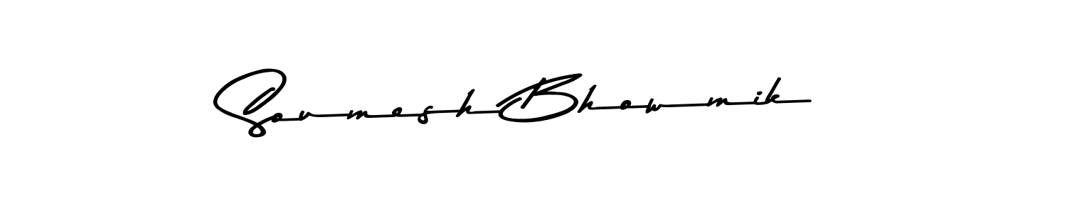 Make a beautiful signature design for name Soumesh Bhowmik. With this signature (Asem Kandis PERSONAL USE) style, you can create a handwritten signature for free. Soumesh Bhowmik signature style 9 images and pictures png