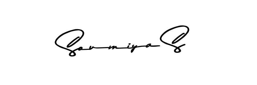Make a beautiful signature design for name Soumiya S. With this signature (Asem Kandis PERSONAL USE) style, you can create a handwritten signature for free. Soumiya S signature style 9 images and pictures png