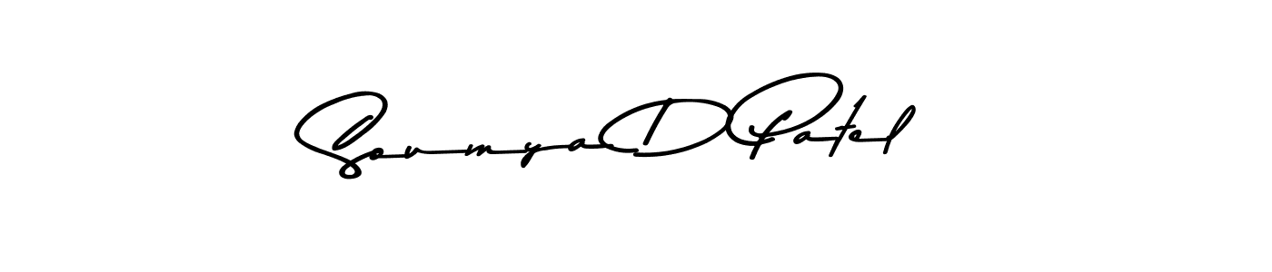 This is the best signature style for the Soumya D Patel name. Also you like these signature font (Asem Kandis PERSONAL USE). Mix name signature. Soumya D Patel signature style 9 images and pictures png
