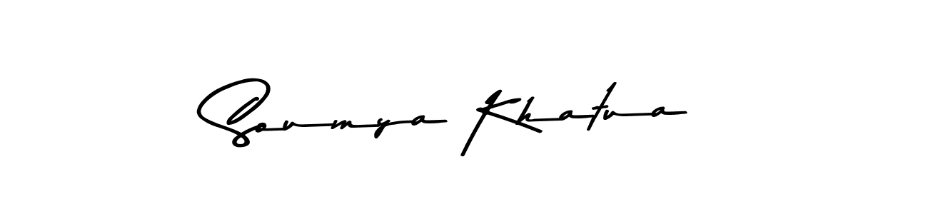 Create a beautiful signature design for name Soumya Khatua. With this signature (Asem Kandis PERSONAL USE) fonts, you can make a handwritten signature for free. Soumya Khatua signature style 9 images and pictures png