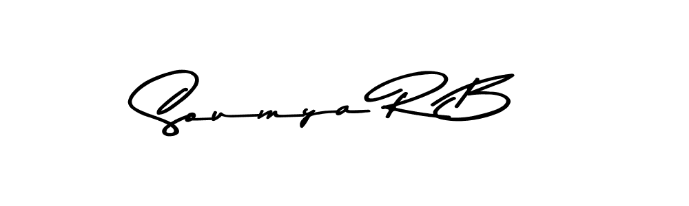 Design your own signature with our free online signature maker. With this signature software, you can create a handwritten (Asem Kandis PERSONAL USE) signature for name Soumya R B. Soumya R B signature style 9 images and pictures png