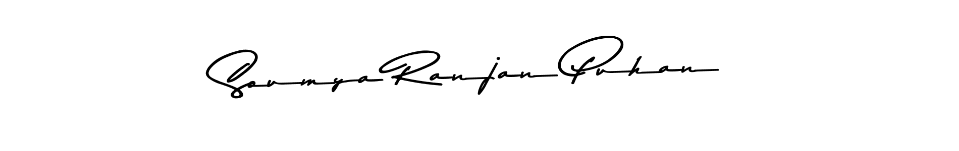 Create a beautiful signature design for name Soumya Ranjan Puhan. With this signature (Asem Kandis PERSONAL USE) fonts, you can make a handwritten signature for free. Soumya Ranjan Puhan signature style 9 images and pictures png