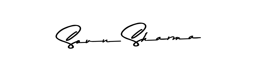 How to make Soun Sharma name signature. Use Asem Kandis PERSONAL USE style for creating short signs online. This is the latest handwritten sign. Soun Sharma signature style 9 images and pictures png