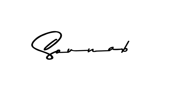 Use a signature maker to create a handwritten signature online. With this signature software, you can design (Asem Kandis PERSONAL USE) your own signature for name Sounab. Sounab signature style 9 images and pictures png