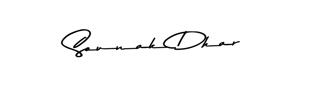 Design your own signature with our free online signature maker. With this signature software, you can create a handwritten (Asem Kandis PERSONAL USE) signature for name Sounak Dhar. Sounak Dhar signature style 9 images and pictures png