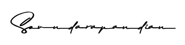 Looking for an artistic signature for Soundarapandian? The Asem Kandis PERSONAL USE calligraphy style gives a sophisticated flow suitable for business cards and emails. Soundarapandian signature style 9 images and pictures png
