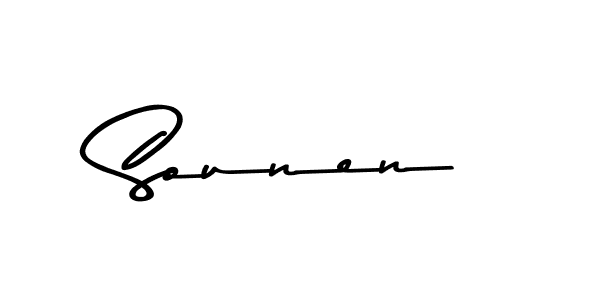 Use a signature maker to create a handwritten signature online. With this signature software, you can design (Asem Kandis PERSONAL USE) your own signature for name Sounen. Sounen signature style 9 images and pictures png