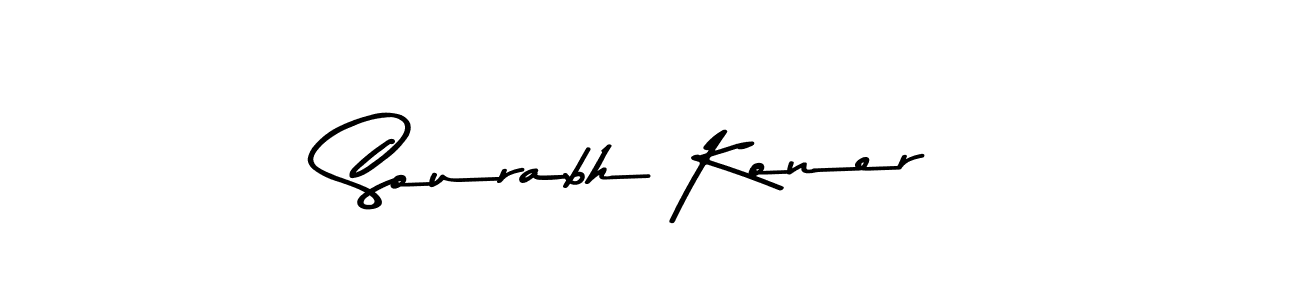 Make a beautiful signature design for name Sourabh Koner. With this signature (Asem Kandis PERSONAL USE) style, you can create a handwritten signature for free. Sourabh Koner signature style 9 images and pictures png