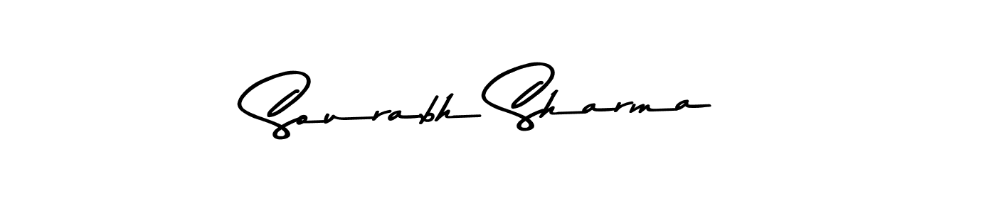 Create a beautiful signature design for name Sourabh Sharma. With this signature (Asem Kandis PERSONAL USE) fonts, you can make a handwritten signature for free. Sourabh Sharma signature style 9 images and pictures png