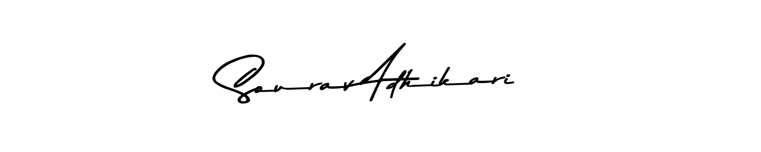 Make a beautiful signature design for name Sourav Adhikari. With this signature (Asem Kandis PERSONAL USE) style, you can create a handwritten signature for free. Sourav Adhikari signature style 9 images and pictures png