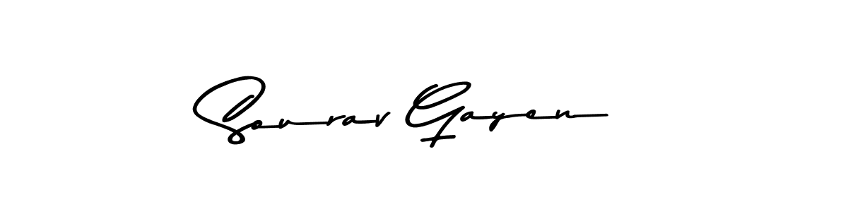 Design your own signature with our free online signature maker. With this signature software, you can create a handwritten (Asem Kandis PERSONAL USE) signature for name Sourav Gayen. Sourav Gayen signature style 9 images and pictures png