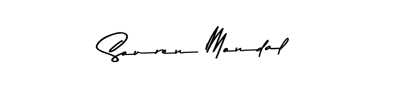 Design your own signature with our free online signature maker. With this signature software, you can create a handwritten (Asem Kandis PERSONAL USE) signature for name Souren Mondal. Souren Mondal signature style 9 images and pictures png